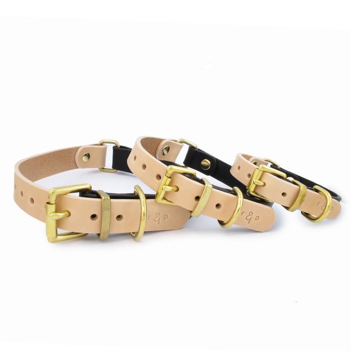 Beige & Sort Halsbånd - Petstudio.dk