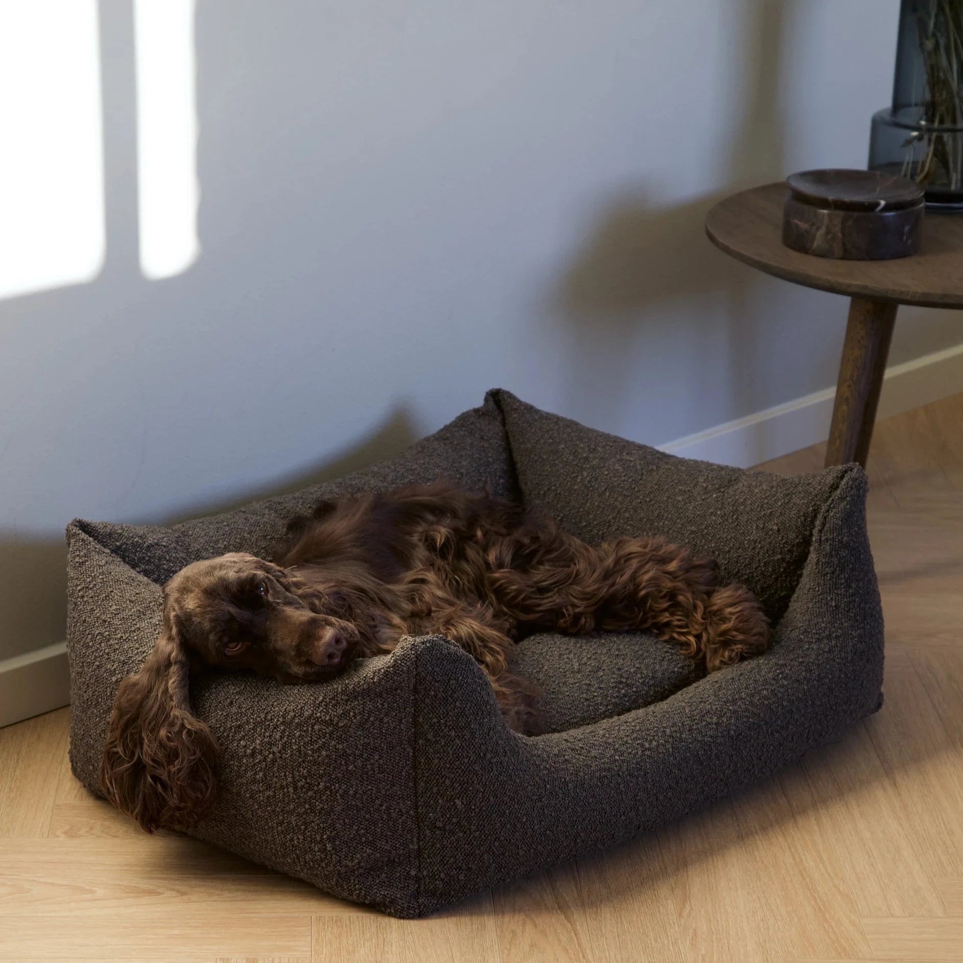 Billy Boucle seng - mocca - Petstudio.dk