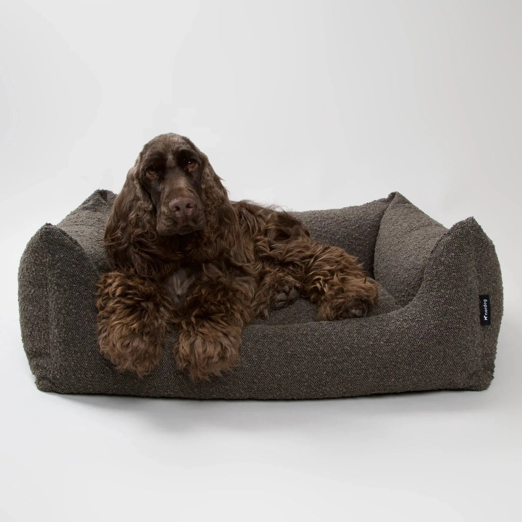 Billy Boucle seng - mocca - Petstudio.dk