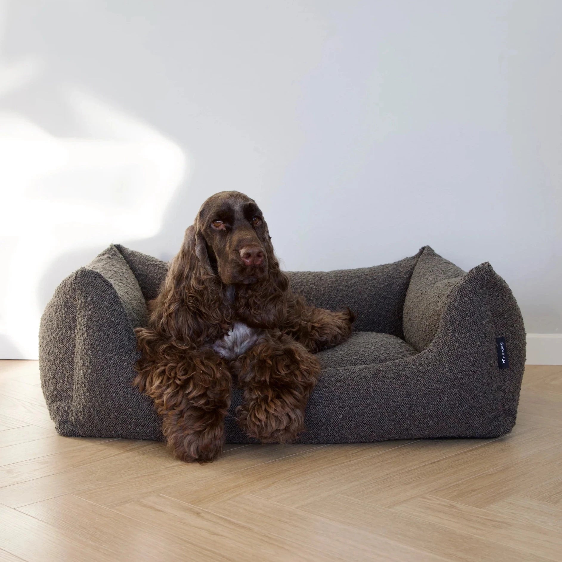 Billy Boucle seng - mocca - Petstudio.dk