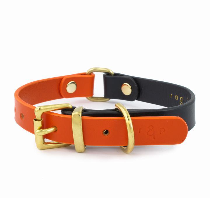 Orange & Blåt Halsbånd - Petstudio.dk