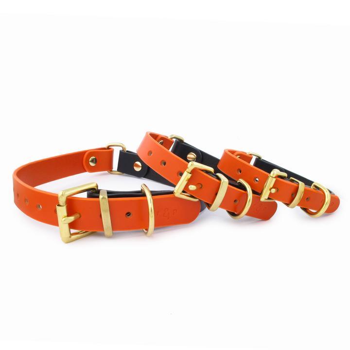 Orange & Blåt Halsbånd - Petstudio.dk